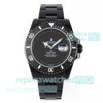 Super Replica Rolex DIW Submariner Parakeet Carbon Fiber All-Black Watch 